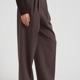 Pantalone sartoriale in lana donna GEM11S37 MORO NINE IN THE MORNING 