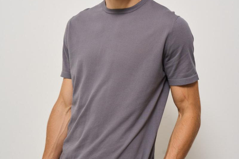 T-shirt uomo girocollo grigio K102821 496 KANGRA 