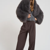 Eco pelliccia donna over grigia 9037 GRISAILLE SWORD 6.6.44 