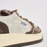 Sneakers donna Medalist Low argento e marrone AULW YB02 AUTRY 