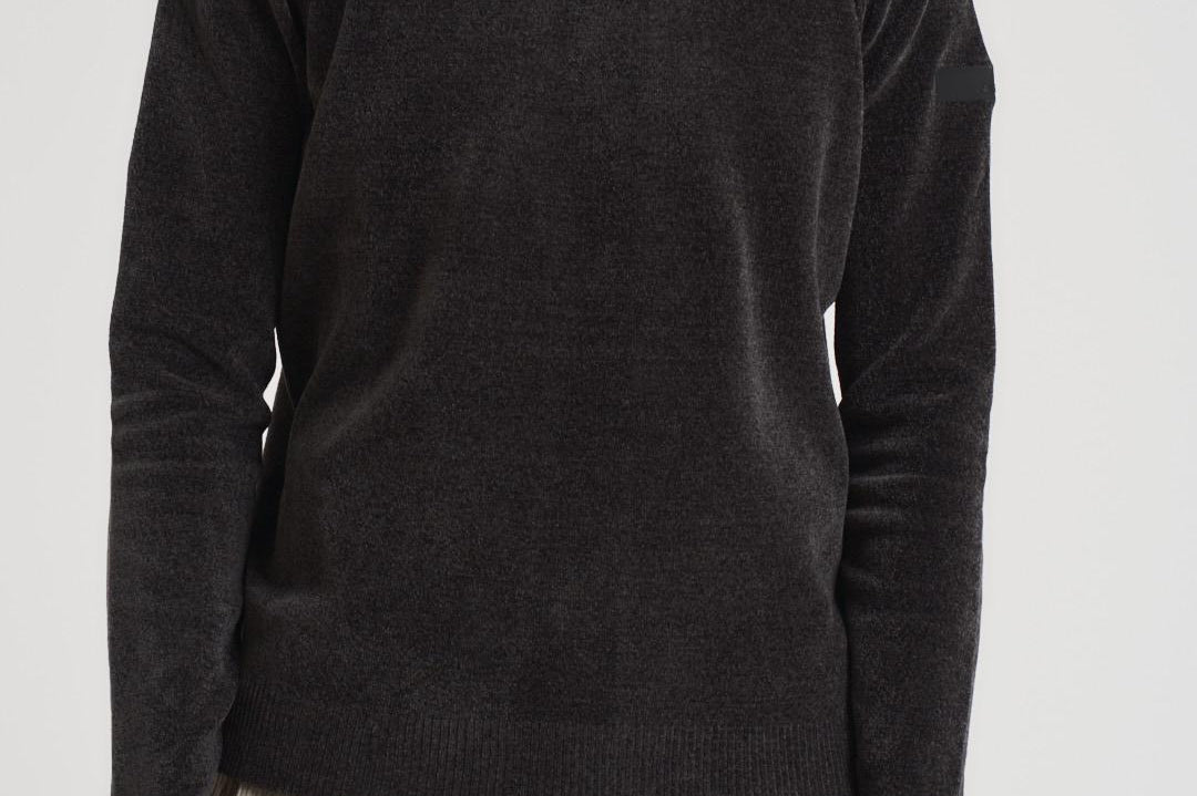 Maglia uomo girocollo in ciniglia grigio antracite W25132 11 RRD 