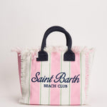 Borsa donna colette a righe rosa e bianca COLETTE 02598L MC2 SAINT BARTH 