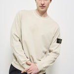 Felpa uomo girocollo avorio 6100020 S0060V0195 STONE ISLAND 
