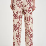 Pantalone donna stampa floreale panna S6SS66 FLW65 SEMICOUTURE 