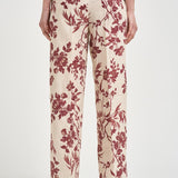 Pantalone donna stampa floreale panna S6SS66 FLW65 SEMICOUTURE 