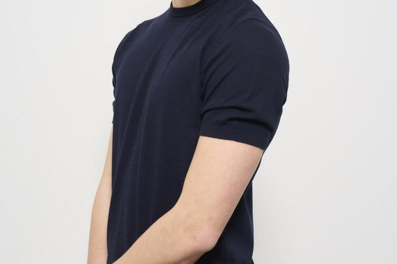 T-shirt uomo girocollo blu AU1020C 1001 ALPHA STUDIO 