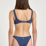Bikini donna blu a righe bianche NAIMA+ELISE 02916L MC2 SAINT BARTH 