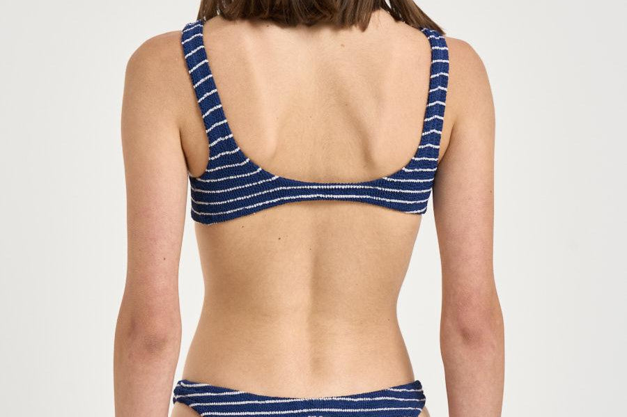 Bikini donna blu a righe bianche NAIMA+ELISE 02916L MC2 SAINT BARTH 