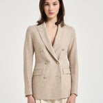Giacca donna doppiopetto sabbia JPARIGI10BSV 610084ET924 TAGLIATORE 