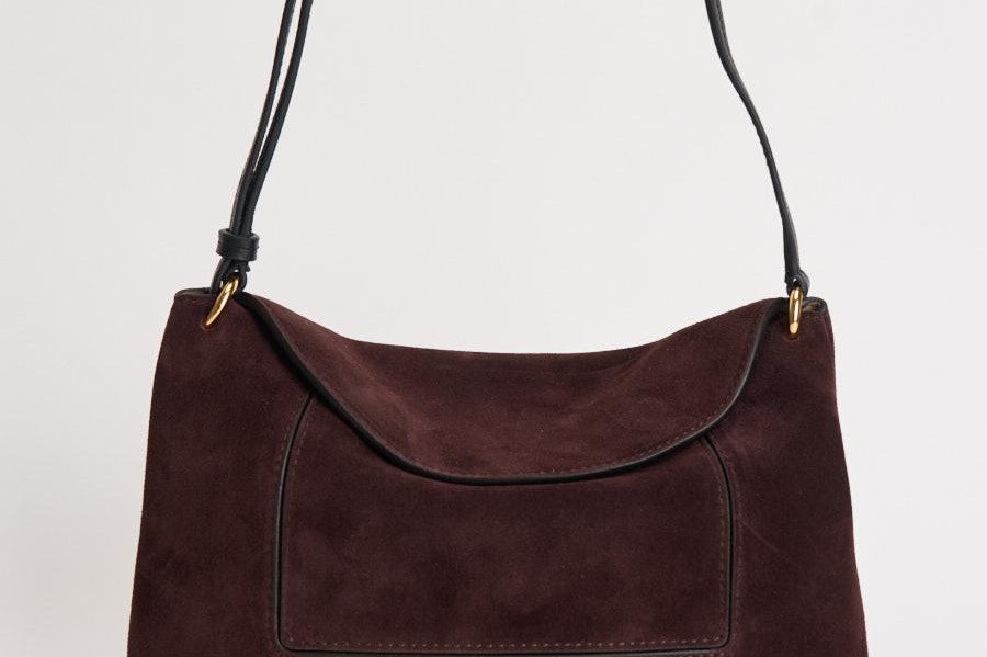 Borsa donna "Penelope" Slouch in suede vino 000148 ACAISUEDE WANDLER 