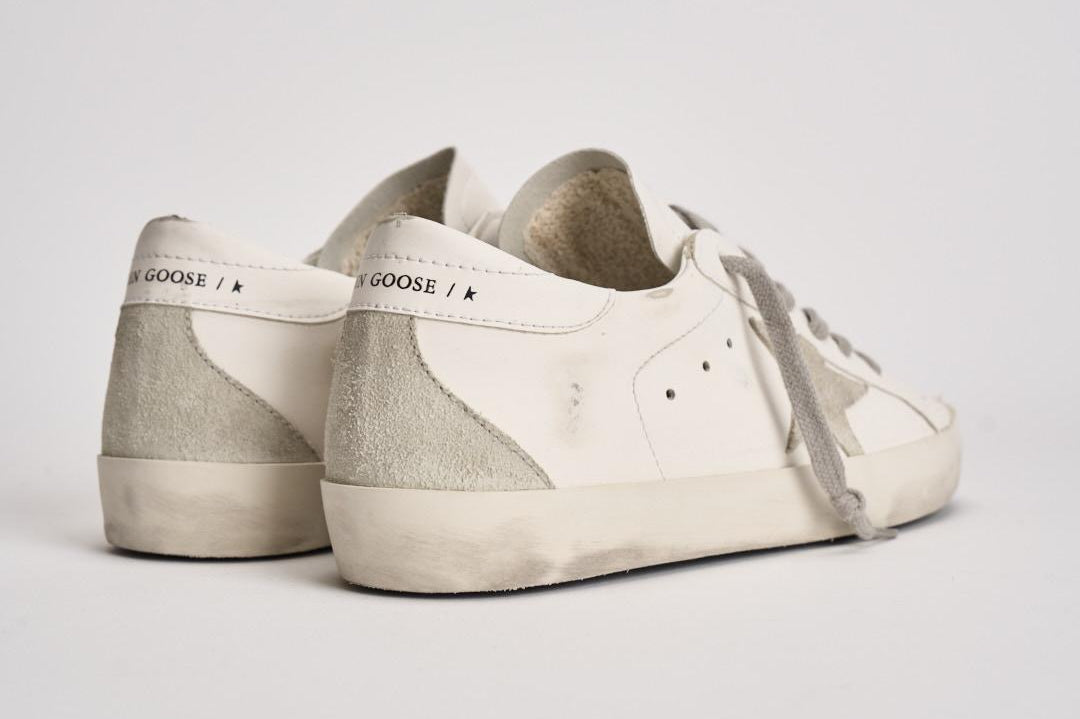 Sneakers donna Super Star bianca e grigia GWF00102 F00468510276 GOLDEN GOOSE 