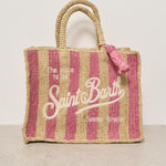 Borsa donna Colette in rafia a righe rosa COLETTERAFIA 01527H MC2 SAINT BARTH 