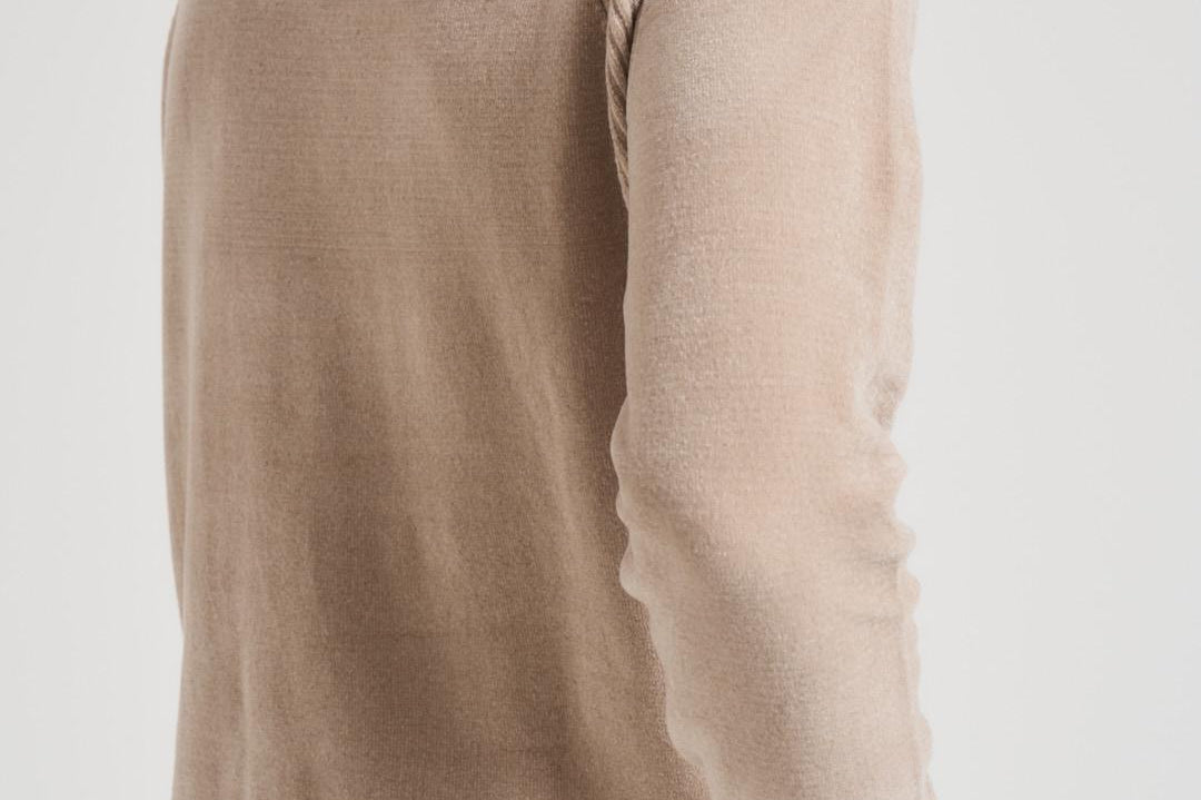 Maglia uomo girocollo in ciniglia beige W25132 32 RRD 