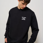 Felpa uomo girocollo nera SW149 CO127BL DROLE DE MONSIEUR 