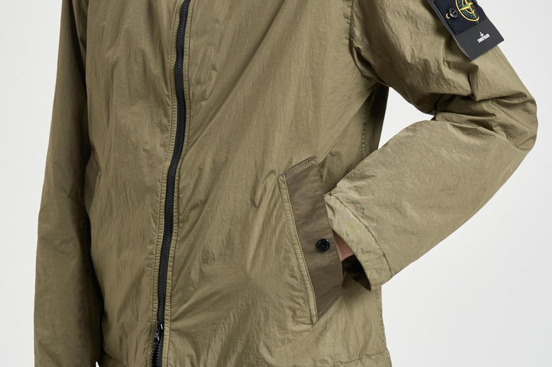 Giacca uomo con cappuccio verde 4100001 S0A23V005G STONE ISLAND 