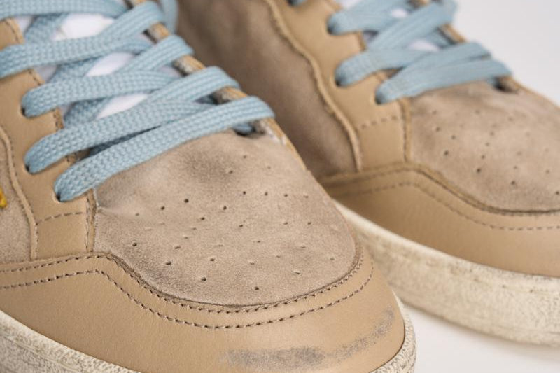 Sneakers uomo Ball Star beige e arancioni GMF00117 F00749515778 GOLDEN GOOSE 