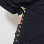 Abito donna lungo Toga Dress nero 625SS6642O BLACK DANAME 