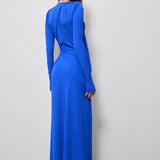 Abito donna lungo Octavia Dress blu cobalto 625SS6629O NAVYBLUE DANAME 