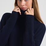 Dolcevita donna Heidi in cashmere blu 202113 NAVY LISA YANG 