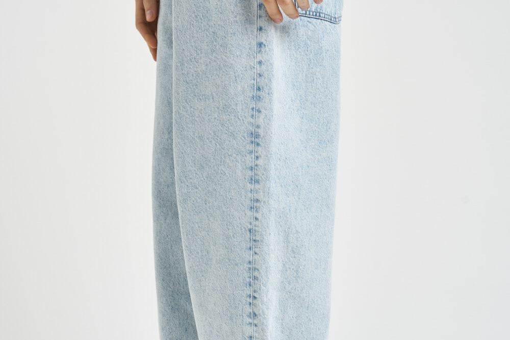 Jeans uomo gamba dritta in denim chiaro BP201 CO123LBE DROLE DE MONSIEUR 