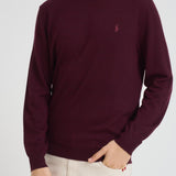 Maglia uomo in lana a girocollo bordeaux 710946143 005 RALPH LAUREN 