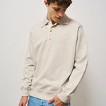 Felpa a polo uomo grigia PL132 CO127GY DROLE DE MONSIEUR 