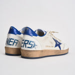 Sneakers uomo Ball Star bianco e blu elettrico GMF00117 F00219810327 GOLDEN GOOSE 