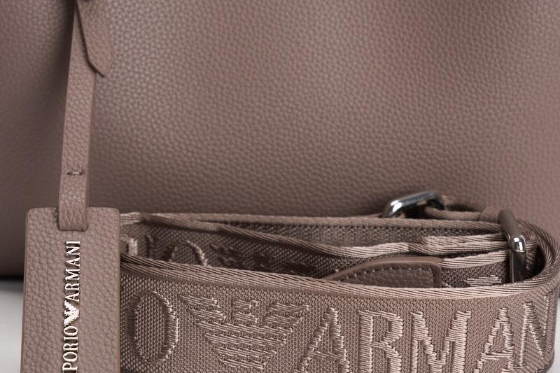 Borsa a mano donna in pelle tortora EW000361 AF12036M1057 EMPORIO ARMANI 