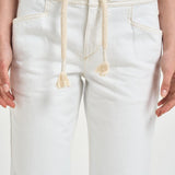 Jeans donna traforato cropped bianco PA0694FA D2H01WHITE ISABEL MARANT 