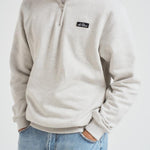 Felpa uomo mezza zip grigio chiaro 1000665 230 LES DEUX 