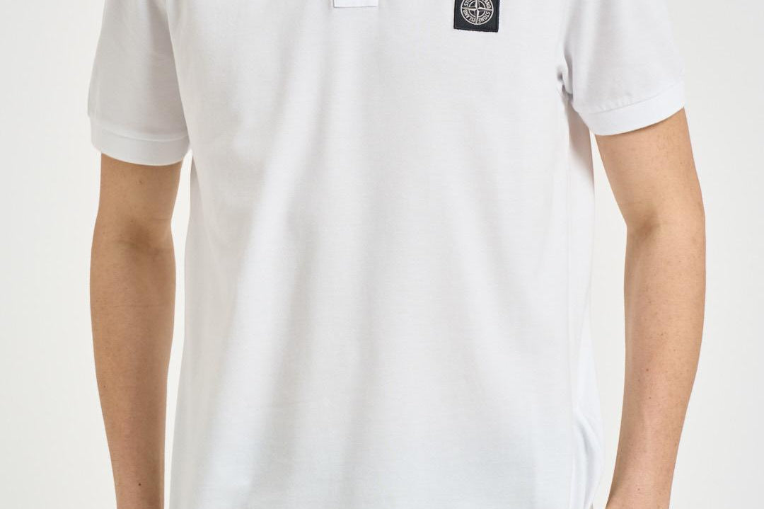 Polo uomo a manica corta bianca 2200008 S0017V1001 STONE ISLAND 