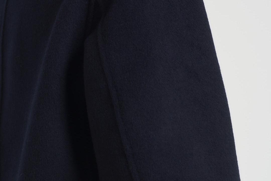 Cappotto donna corto doppiopetto blu notte MERYL NAVY BLUE ACCADEMIE TESSILI 