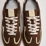 Sneakers donna in suede marrone e panna S100471 71 ALOHAS 