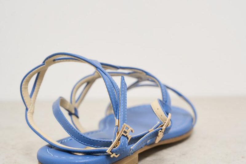 Sandali donna denim blu W46  EMANUELA CARUSO CAPRI 