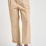 Pantalone uomo doppia pinces beige BP192 CO214BG DROLE DE MONSIEUR 