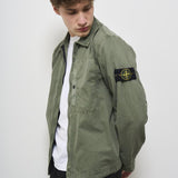 Camicia uomo verde con zip 1200032 S00WNV0159 STONE ISLAND 