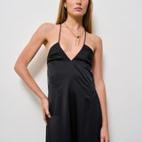 Abito donna lungo Lindsey nero 625SS6610S BLACK DANAME 