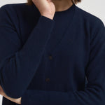 Cardigan donna blu notte. GIUSEPPA NAVY ABSOLUT CASHMERE. 