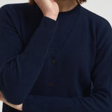 Cardigan donna blu notte. GIUSEPPA NAVY ABSOLUT CASHMERE. 