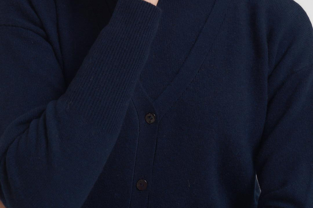 Cardigan donna blu notte. GIUSEPPA NAVY ABSOLUT CASHMERE. 