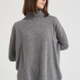 Dolcevita donna in cashmere grigio CLARA DARKHEATHERWAY ABSOLUT CASHMERE. 