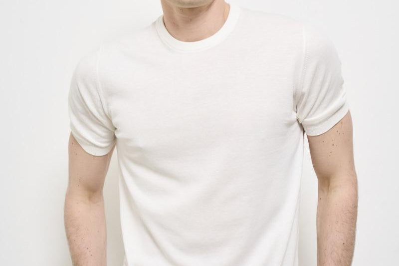 T-shirt uomo girocollo bianca AU1020C 1003 ALPHA STUDIO 