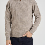 Polo uomo in maglia a righe tortora 420 EN000C940 AT.P.CO 