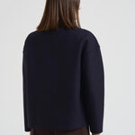 Cappotto donna corto doppiopetto blu AG2484 MLK358 HARRIS WHARF LONDON 