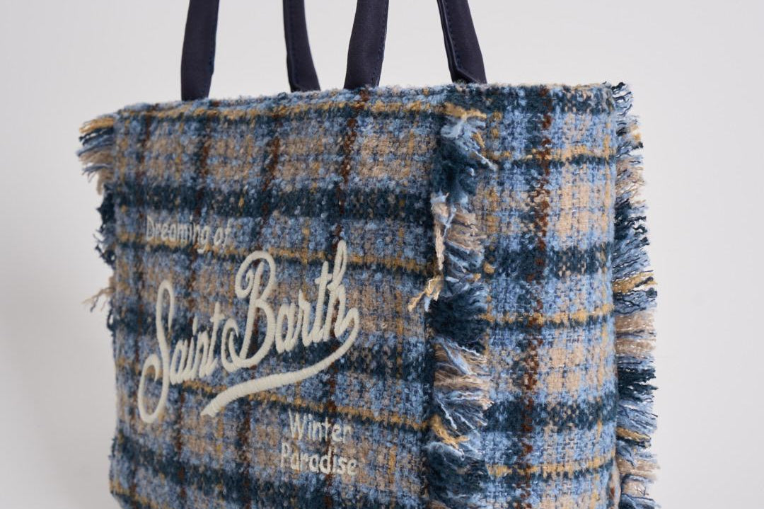 Borsa donna Colette tweed celeste COLETTETWD CK3121 MC2 SAINT BARTH 