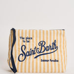 Pochette donna Aline in cotone a righe gialla ALINECOTTON 03166L MC2 SAINT BARTH 