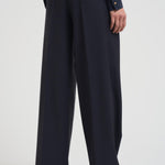 Pantalone donna a palazzo blu BERGAMO 008 MAX MARA STUDIO 