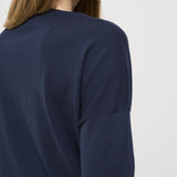 Maglia donna girocollo blu 850224 ZA469Z2068 INCOTEX 
