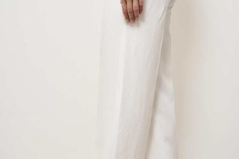 Pantalone donna wide-leg bianco 173874 D9469011 INCOTEX 