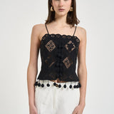 Top donna Nelssy in sangallo nero HT0859FA D2J01IBLACK ISABEL MARANT 